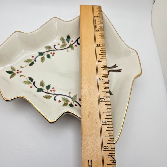 Mikasa Holiday Elegance Tree Candy Dish 8" Fine Porcelain Christmas - Picture 5 of 5